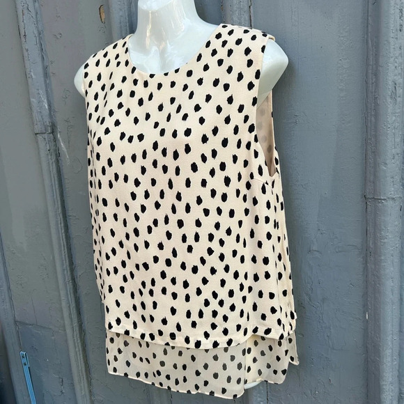 Kate Spade Leopard Dot Silk Blouse, BNWT, size Large - Picture 7 of 12